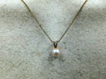 silver chain cultured pearl a